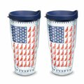 Alimentacion 24 oz Dog Flag Tumbler with Lid, 2PK AL2970691